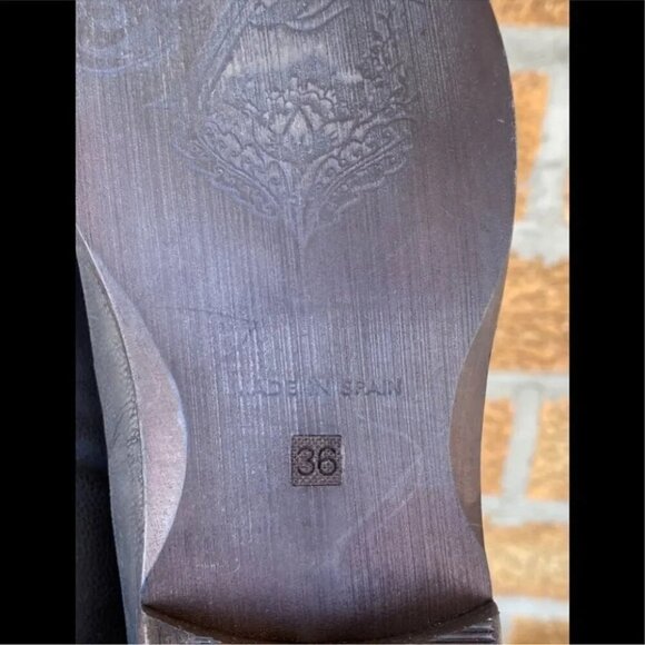 Free people Leather Slip-On BlockHeel Booties 6.5 - Picture 5 of 12